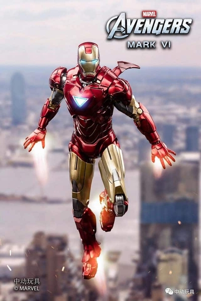 Mô Hình Ráp Sẵn Marvel Iron Man Mark VI (MK6) Scale 1/10 của ZDtoys