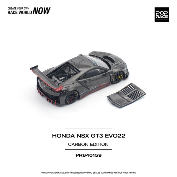 Mô Hình Xe PopRace PR640159 HONDA NSX GT3 EVO22 CARBON EDITION