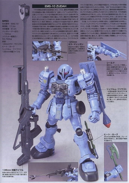 Mô Hình Lắp Ráp Gundam HG UC 1/144 EMS-10 Zudah của Bandai Nhật Bản