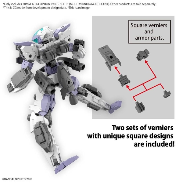 Mô Hình Lắp Ráp 30MM Bộ phụ Kiện 1/144 OPTION PARTS SET 15 (MULTI VERNIER/MULTI-JOINT) của Bandai Nhật Bản