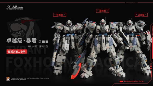 Mô hình Ráp Sẵn MB 1/100 Fox Hound [T.Y.R.A.N.T] Có Gacha Set 3 Bộ Binh của Moshow Toys