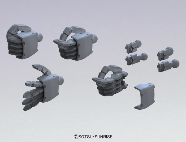 Mô Hình lắp ráp Phụ kiện gundam BUILDERS PARTS HD 1/144 MS HAND 02 (ZEON) DARK GRAY của Bandai nhật