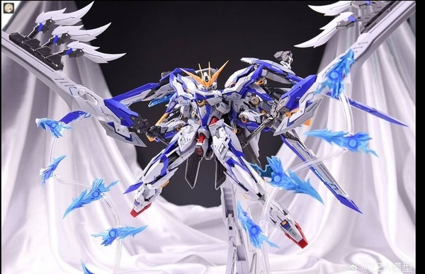 Mô Hình Lắp Ráp MG ZZA Blue Flame CH-01 Khung Xương Kim Loại (Full quà tặng Đợt 1)
