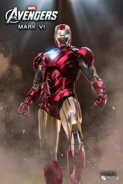 Mô Hình Ráp Sẵn Marvel Iron Man Mark VI (MK6) Scale 1/10 của ZDtoys