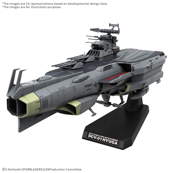 Mô Hình Lắp Ráp 1/1000 EFCF HYUGA CLASS BATTLECARRIER DCV-01 HYUGA của Bandai Nhật bản