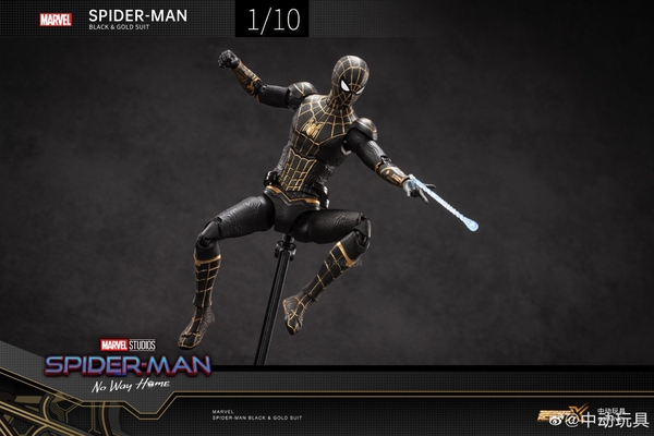 Mô Hình Ráp Sẵn Spider Man  Black & Gold Suit (No Way Home) của ZDTOYS