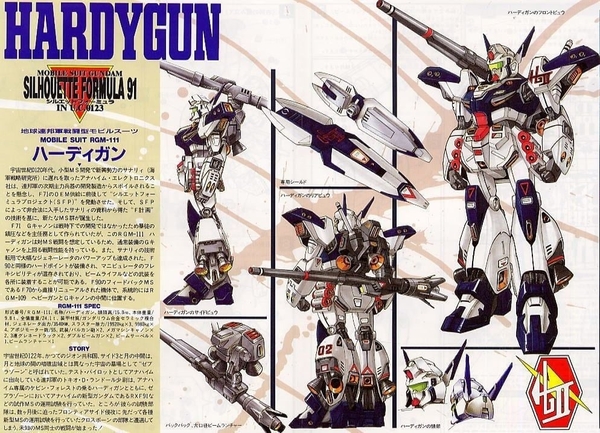 Mô Hình Lắp Ráp Gundam NG 1/100 Silhouette Formula 91 - Mobile Suit RGM-111 Hardygun của Bandai Nhật