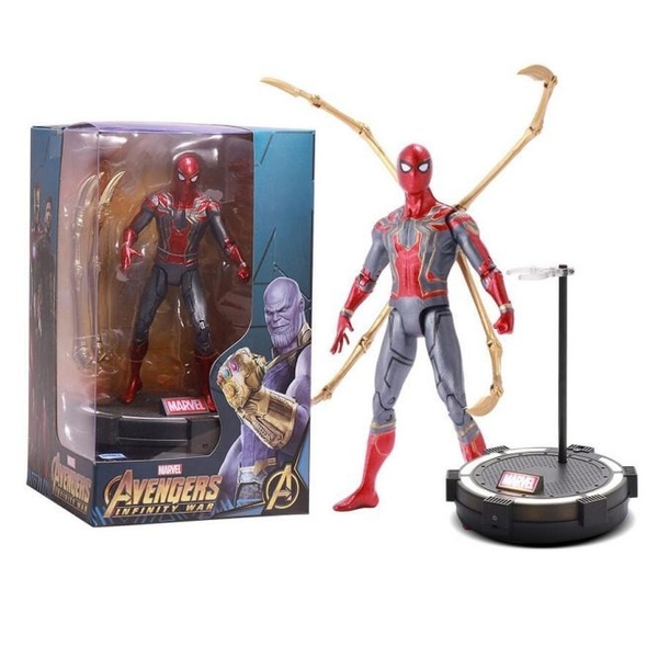 Mô Hình Ráp Sẵn Marvel Iron Spiderman with Luminous Stand - ZD Toys - ZM33 của ZDtoys