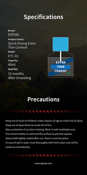 DỤNG CỤ DSPIAE KEO DÁN CEMENT CHUYÊN DỤNG CHO MÔ HÌNH ETC-01 ETC-02