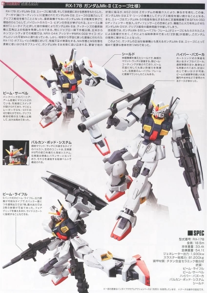 Mô Hình Lắp Ráp Gundam HG UC 1/144 RX-178 Gundam Mk II / Mk 2 Revive - AEUG color của Bandai Nhật