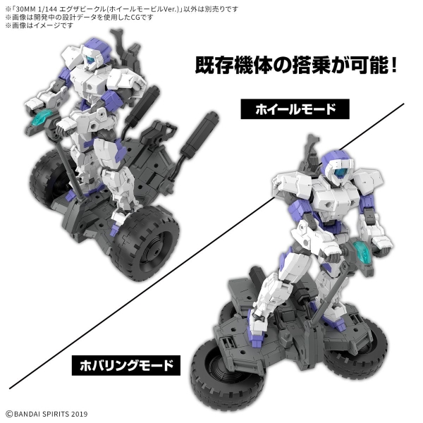 Mô Hình Lắp Ráp 30MM 1/144 Exa-Vehicle - Wheel mobile Ver của Bandai Nhật bản