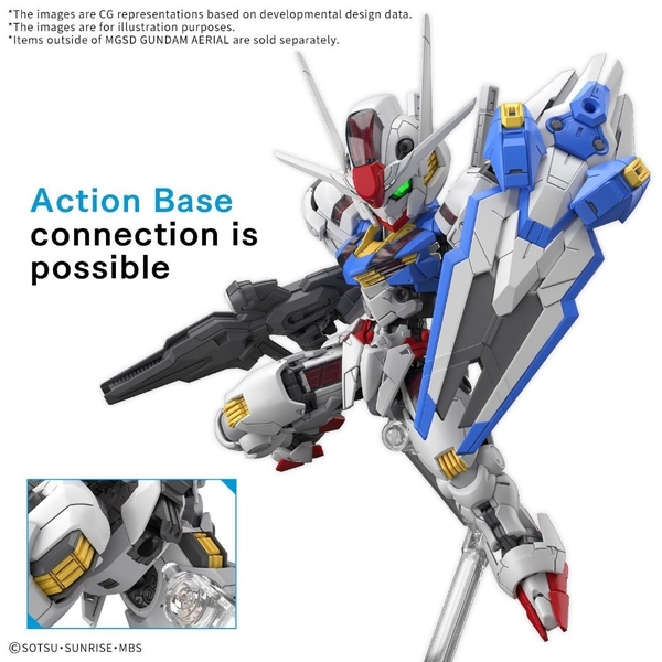 Mô Hình Lắp Ráp Gundam MGSD Aerial Gundam Chính Hãng Bandai Nhật Bản