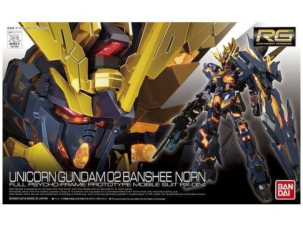 Mô Hình Lắp Ráp Gundam RG 1/144 UNICORN GUNDAM 02 BANSHEE NORN của Bandai Nhật Bản