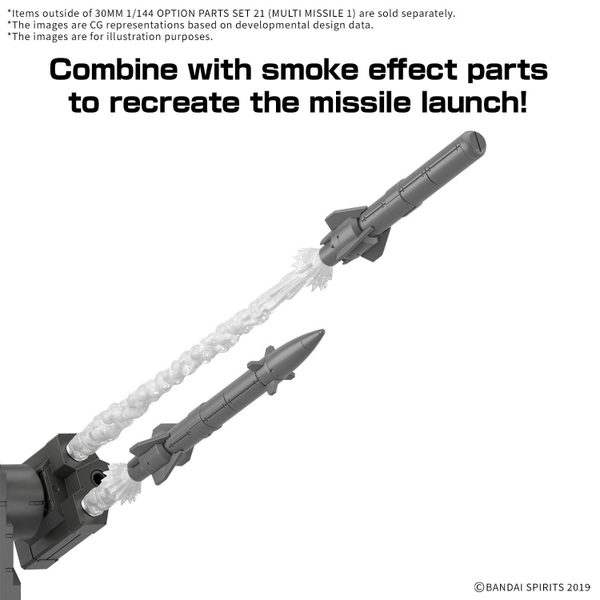 Mô Hình Lắp Ráp 30MM 1/144 Bộ Phụ Kiện OPTION PARTS SET 21 (MULTI MISSILE 1) của Bandai Nhật bản