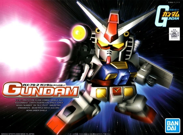 Mô Hình Lắp Ráp Gundam SD BB329 RX-78-2 GUNDAM (Animation Color) của Bandai Nhật Bản