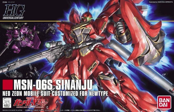 Mô Hình Lắp Ráp Gundam HGUC 1/144 MSN-06S Sinanju của Bandai Nhật Bản