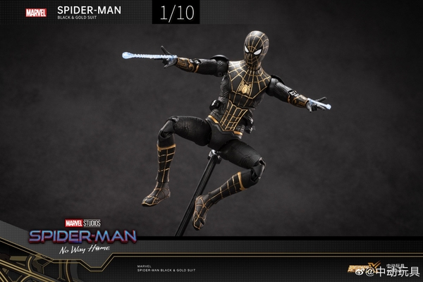 Mô Hình Ráp Sẵn Spider Man  Black & Gold Suit (No Way Home) của ZDTOYS