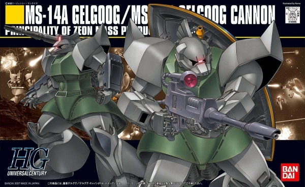 Mô Hình Lắp Ráp Gundam HG UC 1/144 MS-14A Gelgoog / MS-14C Gelgoog Cannon của Bandai Nhật bản