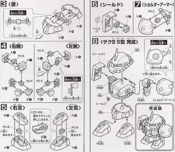 Mô hình Lắp Ráp Gundam BB231 MS-06S ZAKUⅡ của Bandai Nhật Bản