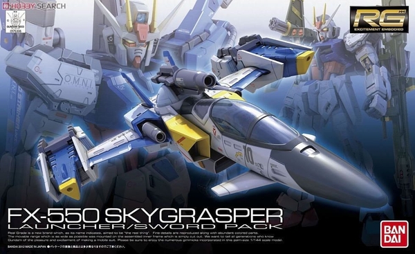 Mô Hình Lắp Ráp Gundam RG 1/144 Phụ kiện FX-550 Sky Grasper Laucher / Sword Pack của Bandai nhật bản
