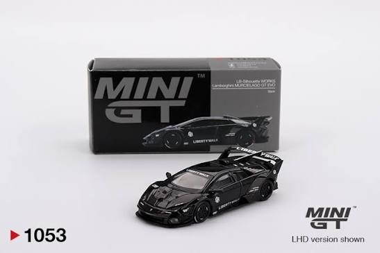 Mini GT BOX version MGT01053 Lamborghini LB-Silhouette WORKS MURCIELAGO GT Evo Black