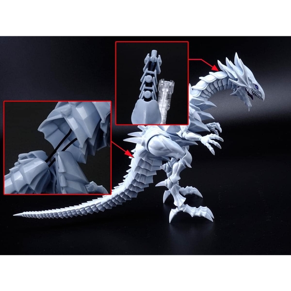 Mô Hình Lắp Ráp Figure-rise Standard Amplified Blue-Eyes White Dragon (tặng kèm base)