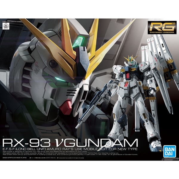 Mô Hình Lắp Ráp GunPla Gundam RG RX-93 Nu Chính Hãng Bandai