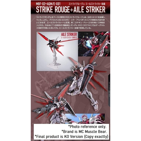 ( HÀNG SẴN GIAO NGAY ) MÔ HÌNH RÁP SẴN METAL BUILD strike rogue + Ootori striker ( KO ) của MUSCLE BEAR