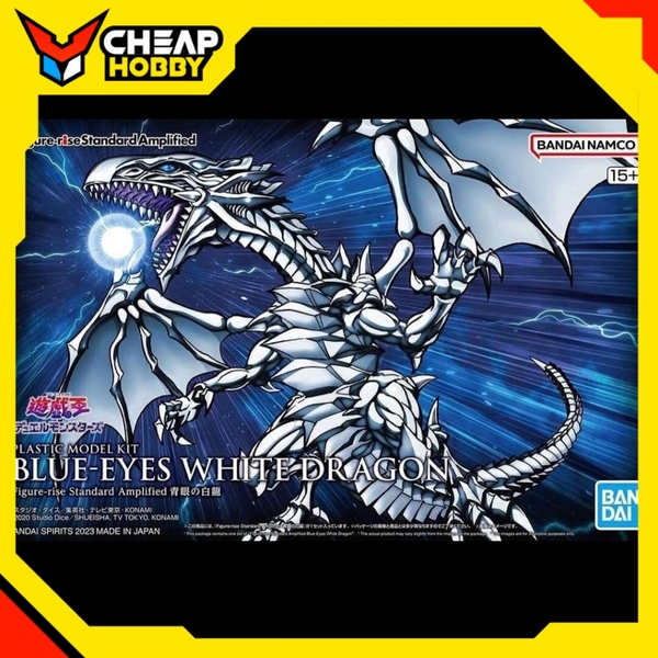 Mô Hình Lắp Ráp Figure-rise Standard Amplified Blue-Eyes White Dragon (tặng kèm base)