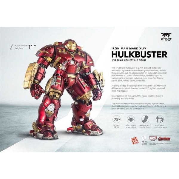 Mô hình Ráp Sẵn Hulkbuster MK44 tỷ lệ 1/12 chính hãng Comicave