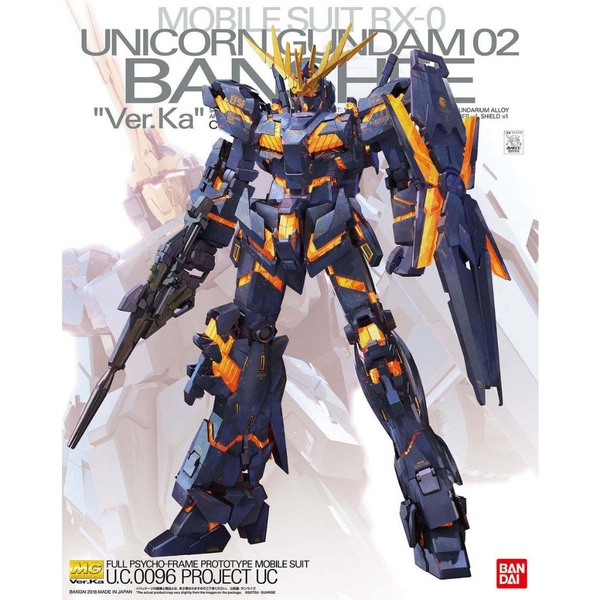 Mô hình Lắp Ráp Gunpla MG RX-0 Unicorn Gundam 02 Banshee Ver.K Chính hãng Bandai Nhật bản