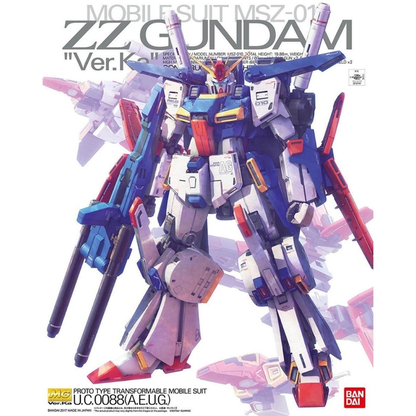Mô Hình Lắp Ráp GunDam Gunpla MG 1/100 ZZ Gundam Ver. Ka Chính Hãng Bandai Nhật Bản