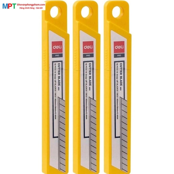[SIÊU RẺ] Hộp 10 lưỡi dao nhỏ Deli 2012