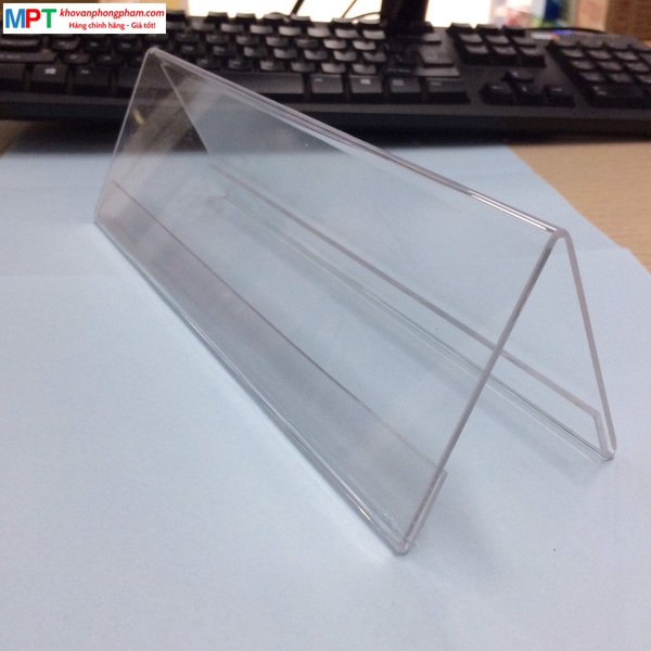 Biển chức danh mica chữ A 8x20cm loại dày 2mm