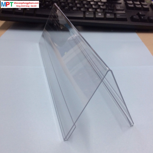 Biển chức danh mica chữ A 10x30cm loại mỏng 1mm