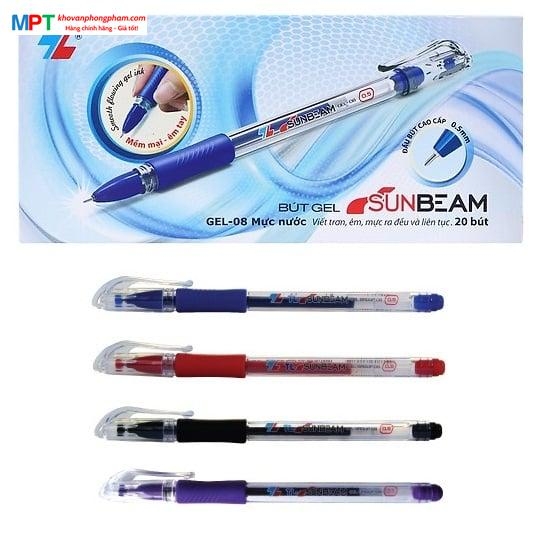 Hộp 20 Bút nước Thiên Long Gel-08 nét 0.5mm - Tặng 1 hồ khô
