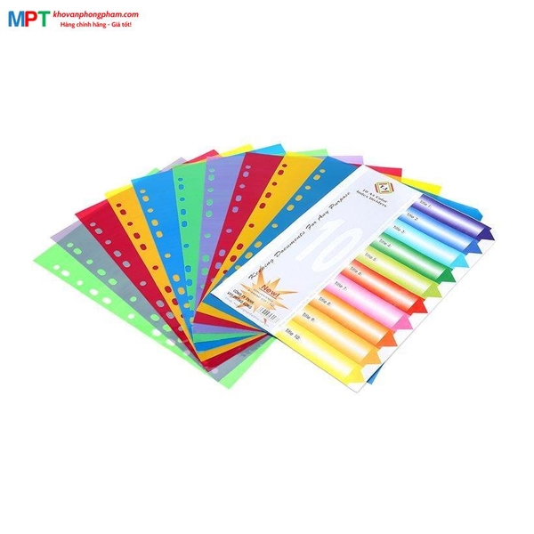 Chia file nhựa 10 màu