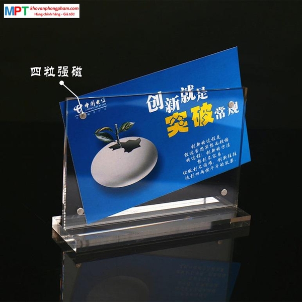 Menu mica nam châm A5 đế dày 11mmT-810 - Khổ ngang