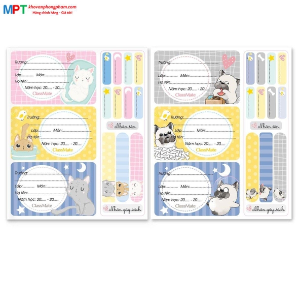 Nhãn vở Classmate PETS CL-NT228