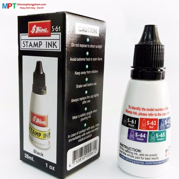 Mực dấu Shiny S-61 màu đen 28ml