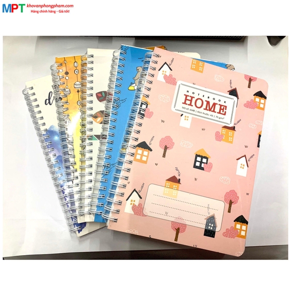 Sổ lò xo Hải Tiến bìa bồi cao cấp Home A5 200 trang 6348
