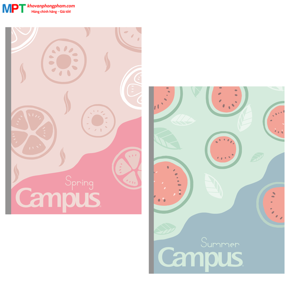 Lốc 10 Vở kẻ ngang Campus Four Seasons 2 80 trang - Tặng 1 bút bi