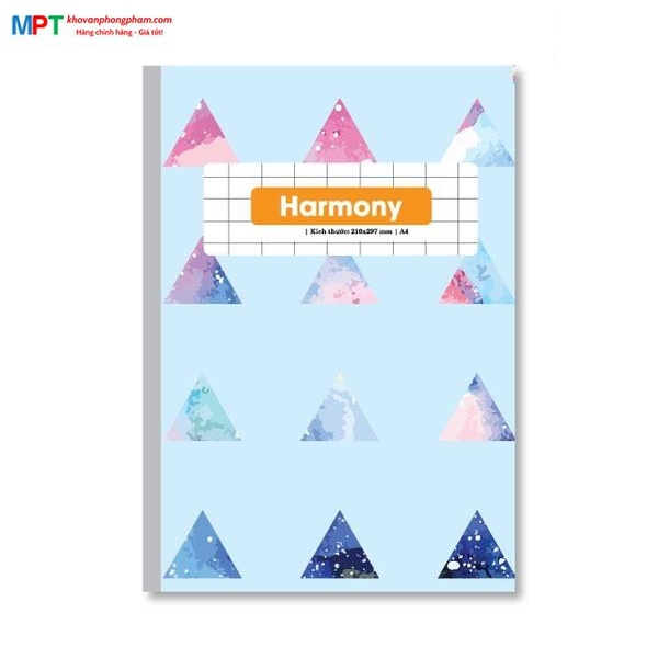 Sổ ghim A4 Hải Tiến Harmony 200 trang 3590 có lề (210x297mm)