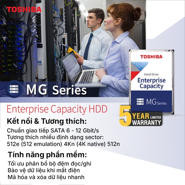 Ổ Cứng HDD Toshiba Enterprise MG 3.5Inch Chuẩn SATA-III / SAS 3.5″ Chính Hãng