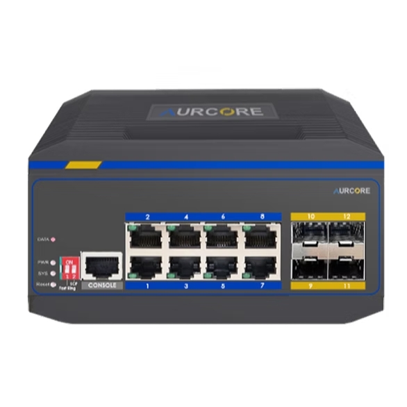 Switch công nghiệp AurCore AIS4001 L2+ 8GE | 4G SFP+