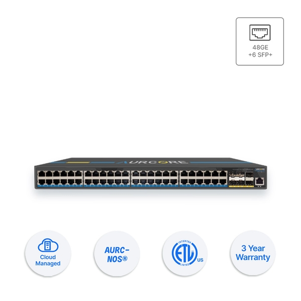 Thiết bị Switch doanh nghiệp Aurcore AES4002P 48 x GE | 6 x 10GE SFP+, PoE/PoE+