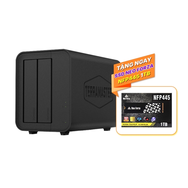 ComboThiết bị lưu trữ mạng DAS TerraMaster D2-320 2-bay và SSD Neo Forza