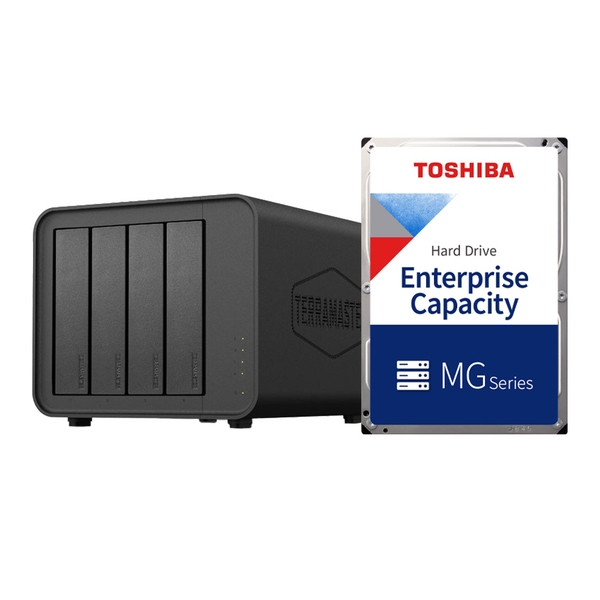Combo thiết bị lưu trữ DAS TerraMaster D4-320 và ổ cứng HDD Toshiba MG dung lượng 4TB