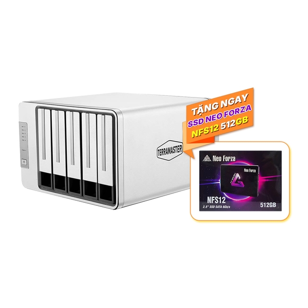 ComboThiết bị lưu trữ mạng DAS TerraMaster D5-310 5-bay và SSD Neo Forza