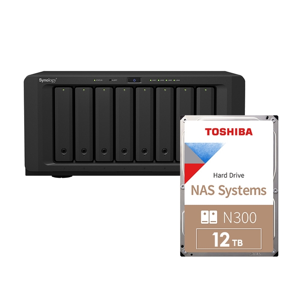 Combo thiết bị lưu trữ mạng NAS Synology DS1821+ và Ổ cứng Toshiba N300
